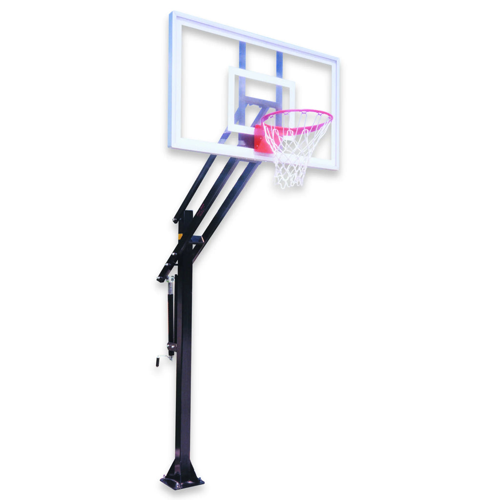 First Team Basketball System Attack Select Bolt Down with 36" x 60" Acrylic Backboard