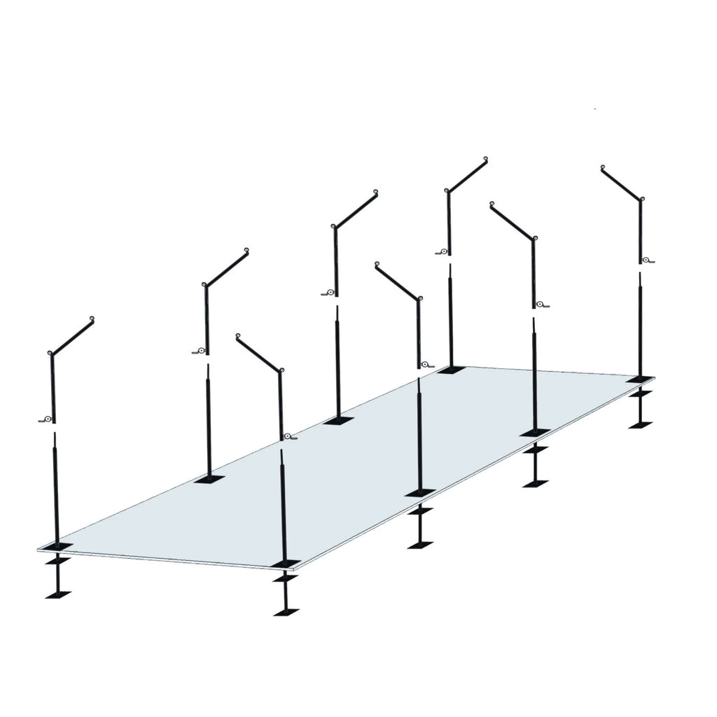 Trigon Sports 55' Batting Cage System BCFRM55 ProCage Cantilever 8 Poles and Ground Sleeves