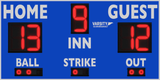 Varsity Scoreboard Baseball Softball 3314-22 8' X 4' Outdoor with Wireless Remote Control