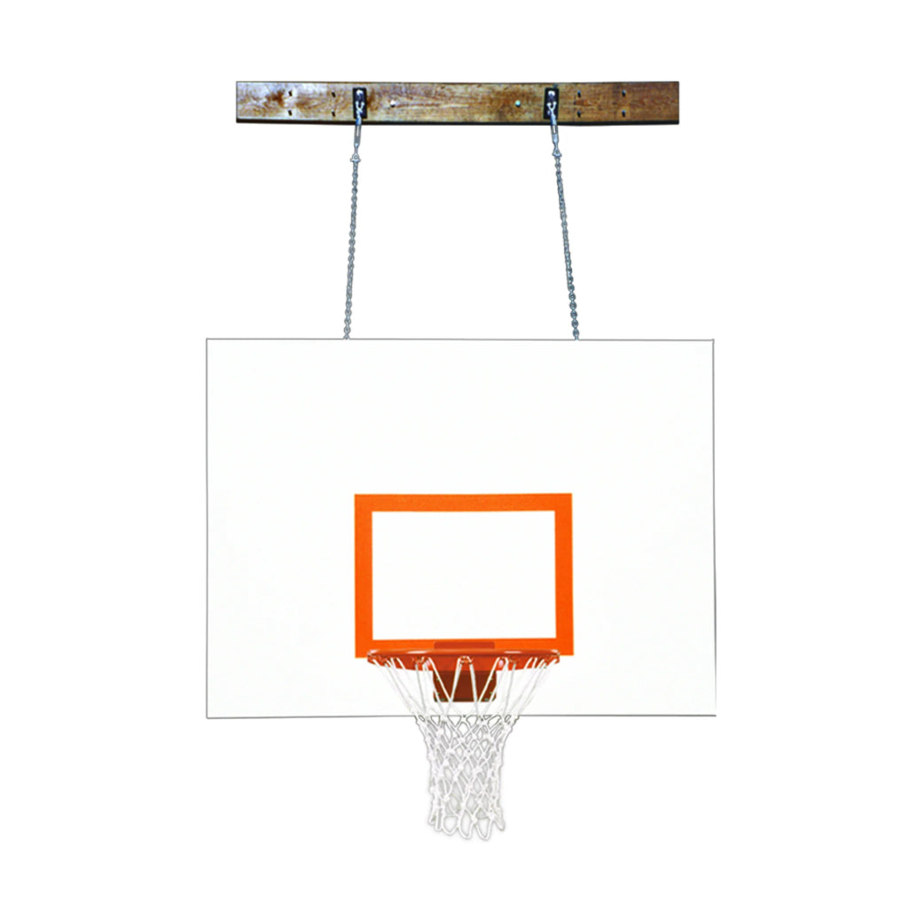 First Team Basketball System FoldaMount46 Aggressor with 42" x 60" Wall Mount Side Folding Steel Backboard