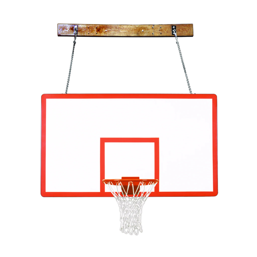 First Team Basketball System FoldaMount46 Performance with 42" x 72" Side Folding Wall Mount Fiberglass Backboard