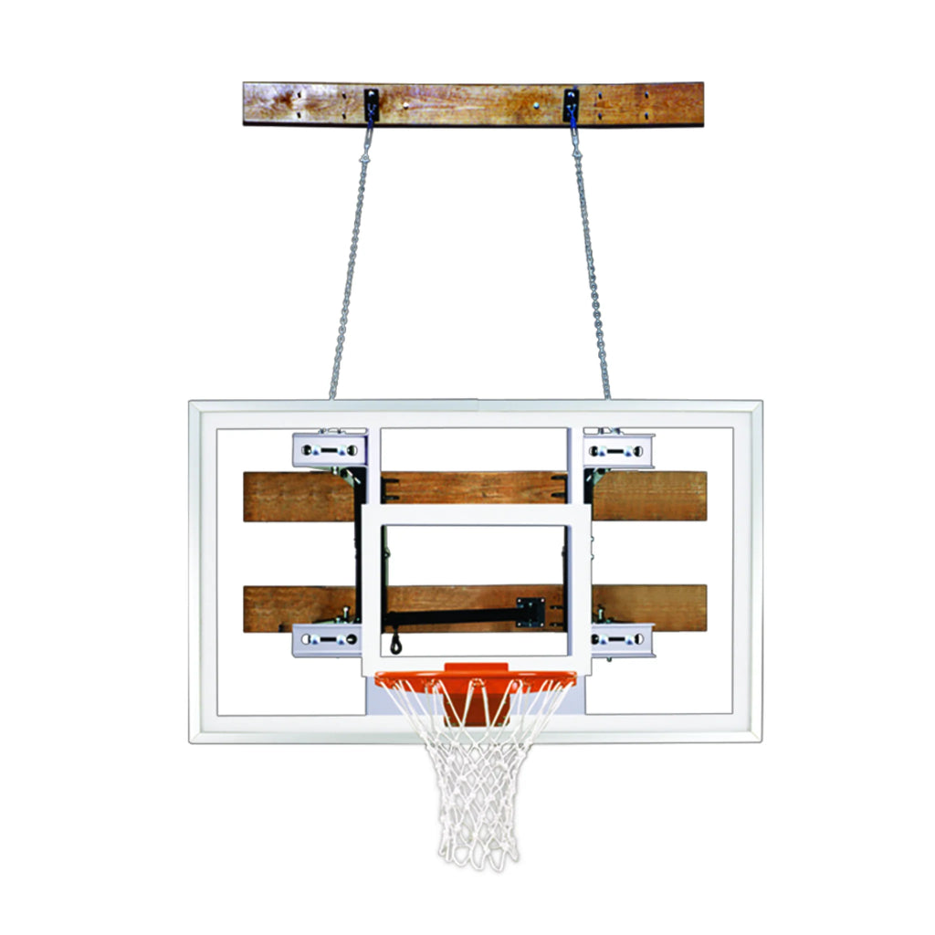 First Team Basketball System FoldaMount46 Select with 36" x 60" Side Wall Mount Folding Acrylic Backboard