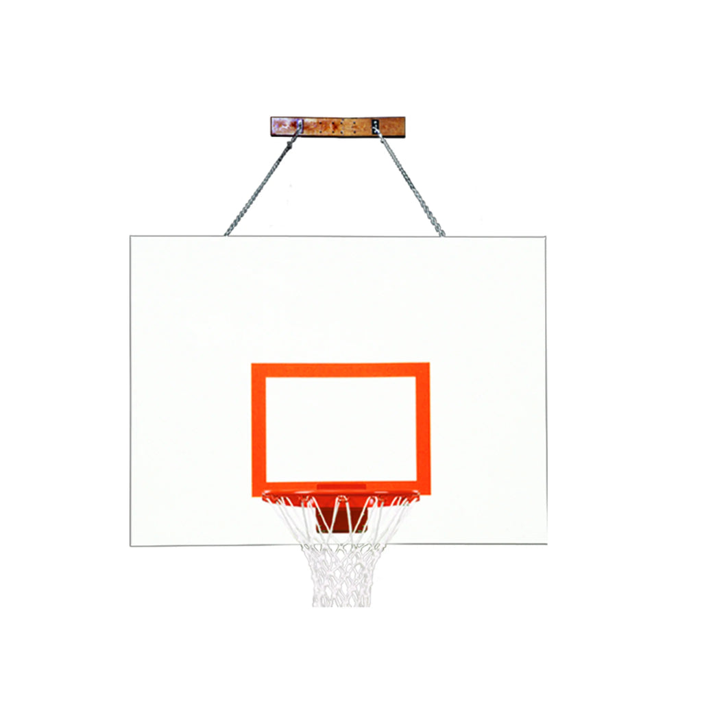 First Team basketball System FoldaMount82 Aggressor with 42" x 60" Wall Mount Side Folding Steel Backboard