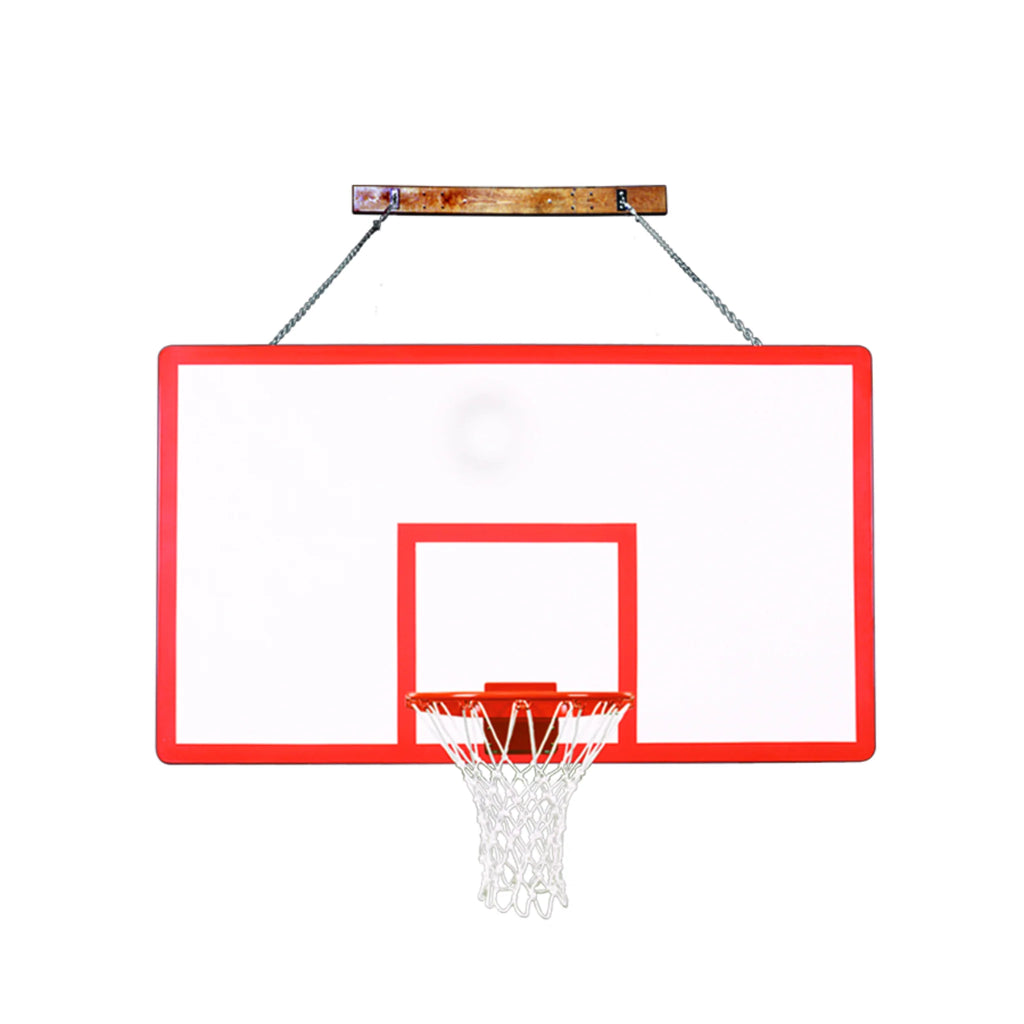 First Team Basketball System FoldaMount82 Performance Side-Folding Wall Mount with 42" x 72" Fiberglass Backboard