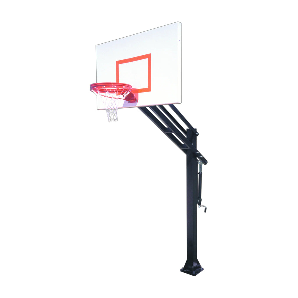 First Team Basketball System Force Endura Bolt Down with 36" x 60" Aluminum Backboard