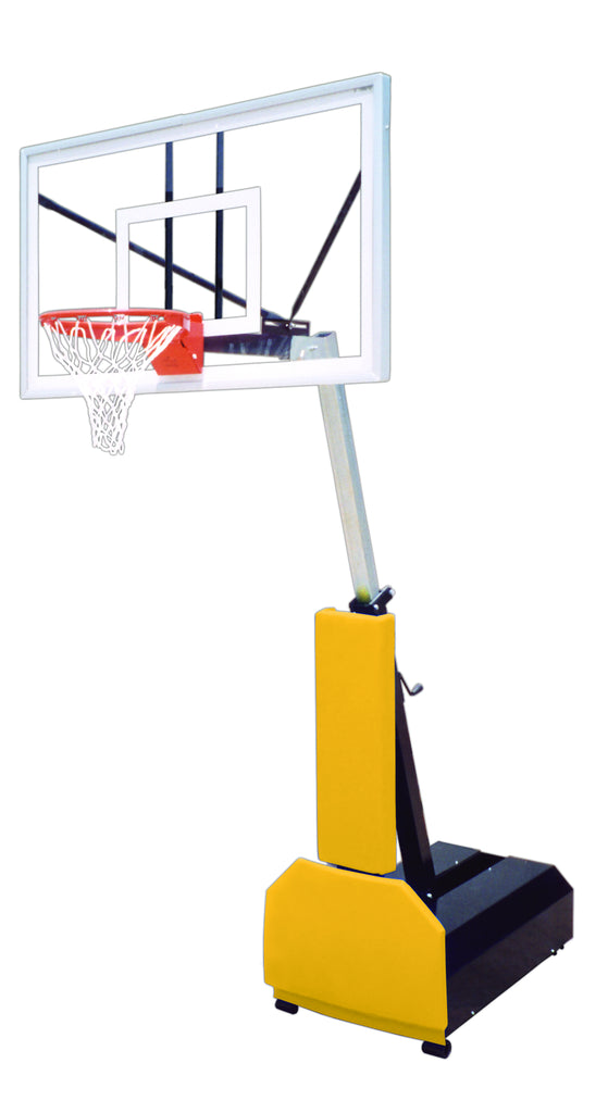 First Team Basketball System Fury Nitro Portable with 36" x 60" Tempered Glass Backboard