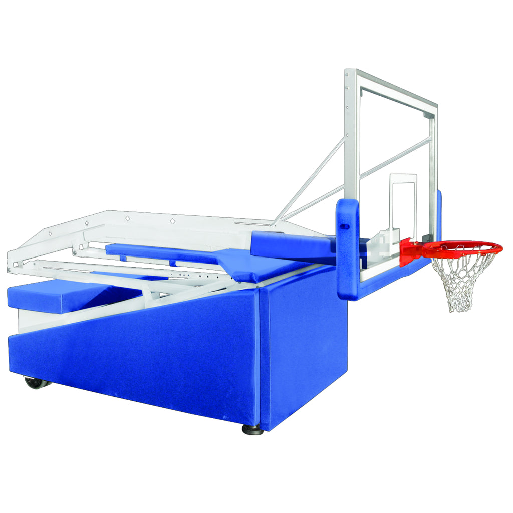 First Team Basketball System Hurricane Triumph Portable with 42" x 72" Tempered Glass Backboard