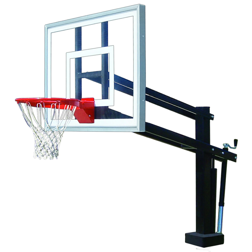 First Team Basketball System HydroShot II Adjustable Poolside with 36" x 48" Acrylic Backboard Bolt Down