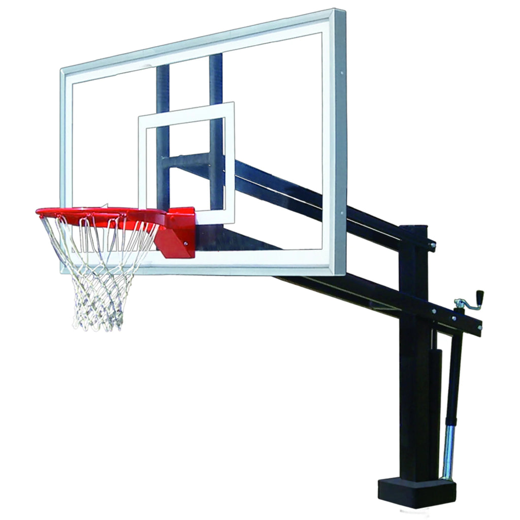 First Team Basketball System HydroShot Select Adjustable Poolside with 36" x 60" Acrylic Backboard Bolt Down