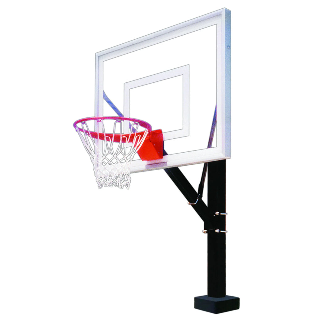 First Team Basketball System HydroSport III Fixed Poolside with 36" x 54" Acrylic Backboard Bolt Down