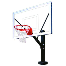 Load image into Gallery viewer, First Team Basketball System HydroSport Select Fixed Poolside with 36&quot; x 60&quot; Acrylic Backboard Bolt Down