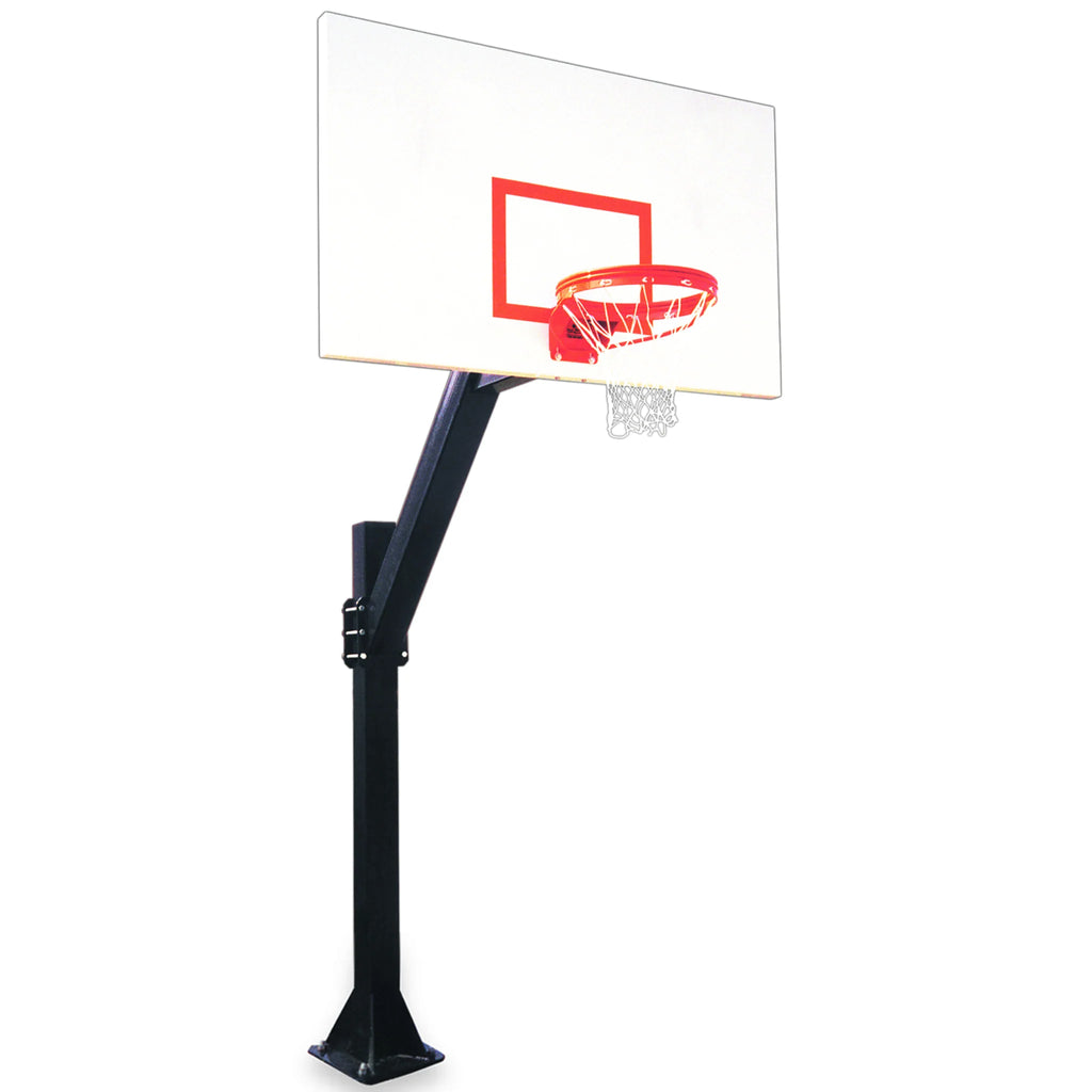 First Team Basketball System Legend Excel-BP Bolt Down with 42" x 72" Steel Backboard