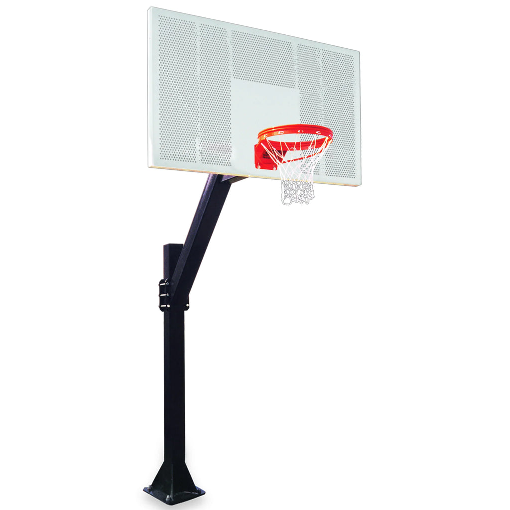 First Team Basketball System Legend Intensity-BP Bolt Down with 42" x 72" Aluminum Backboard