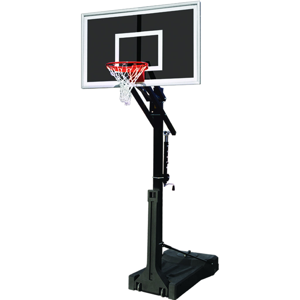 First Team Basketball System OmniJam Eclipse Portable with 36" x 60" Smoked Glass Backboard