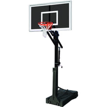 Load image into Gallery viewer, First Team Basketball System OmniJam Eclipse Portable with 36&quot; x 60&quot; Smoked Glass Backboard