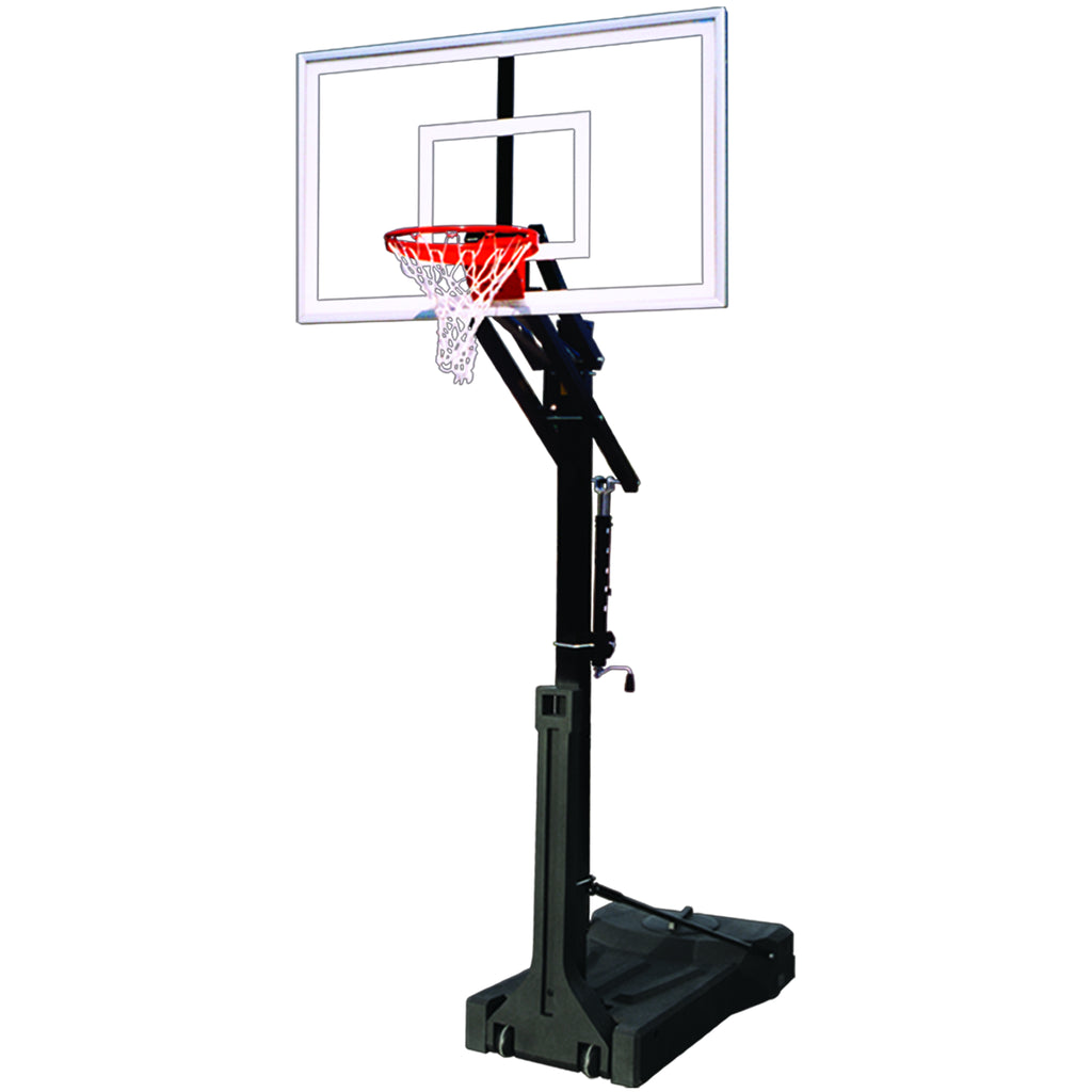 First Team Basketball System OmniJam Nitro Portable with 36" x 60" Tempered Glass Backboard