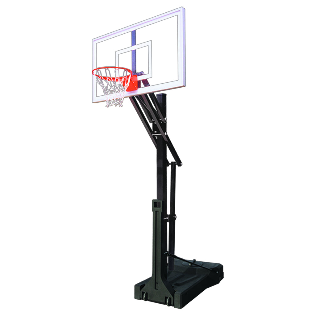 First Team Basketball System OmniSlam Nitro Portable with 36" x 60" Tempered Glass Backboard