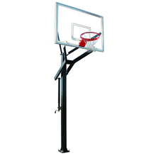 Load image into Gallery viewer, First Team Basketball System PowerHouse 560 Bolt Down with 42&quot; x 60&quot; Tempered Glass Backboard