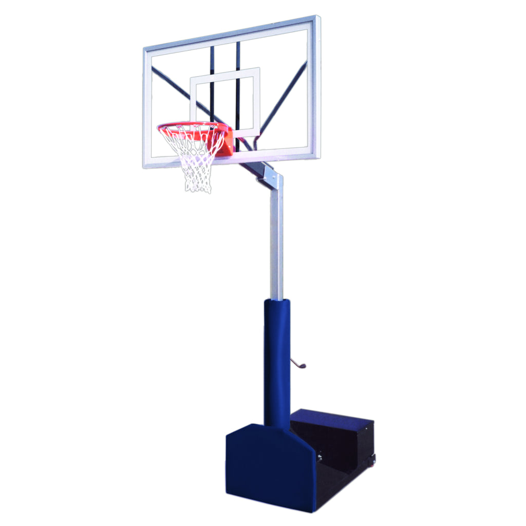 First Team Basketball System Rampage Nitro Portable with 36" x 60" Tempered Glass Backboard