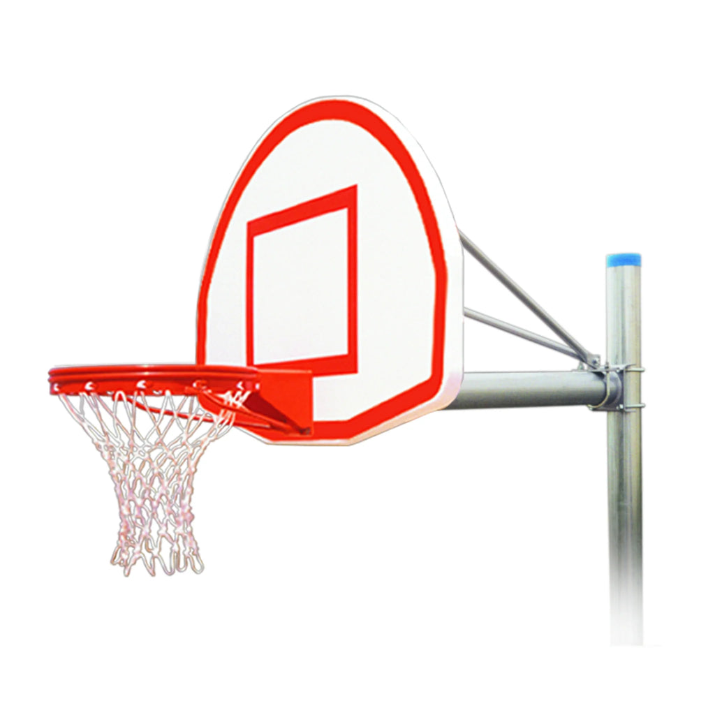 First Team Basketball System Renegade Max Direct Bury with 36" x 54" Fan Shaped Aluminum Backboard