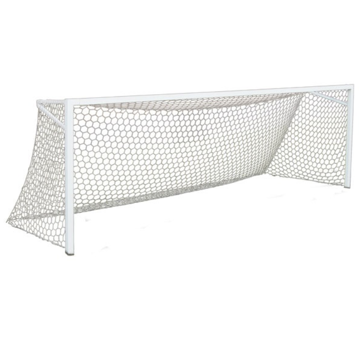 First Team Competition Permanent Soccer Goals Golden Goal 44 Elite-PM 4” Square Aluminum 24’ x 8’