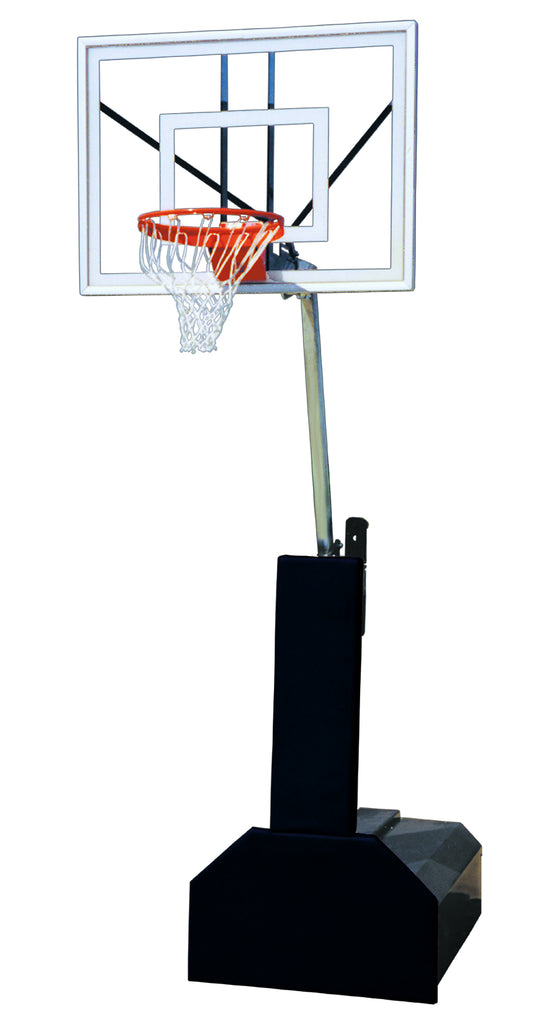 First Team Portable Basketball System Thunder Ultra with 36" x 54" Tempered Glass Backboard