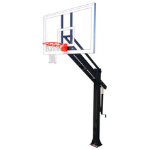 Load image into Gallery viewer, First Team Basketball System Titan Arena Bolt Down with 42&quot; x 72&quot; Tempered Glass Backboard