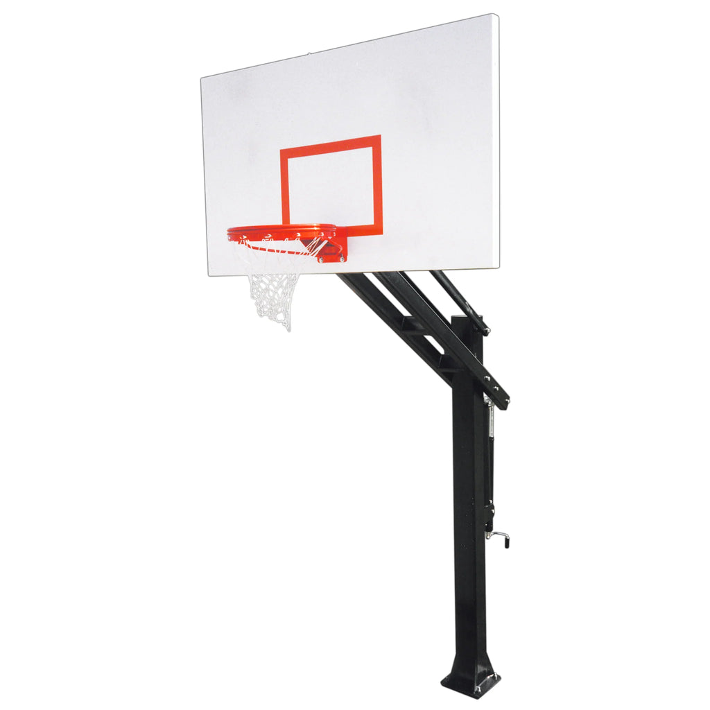 First Team Basketball System Titan Excel Bolt Down with 42" x 72" Steel Backboard