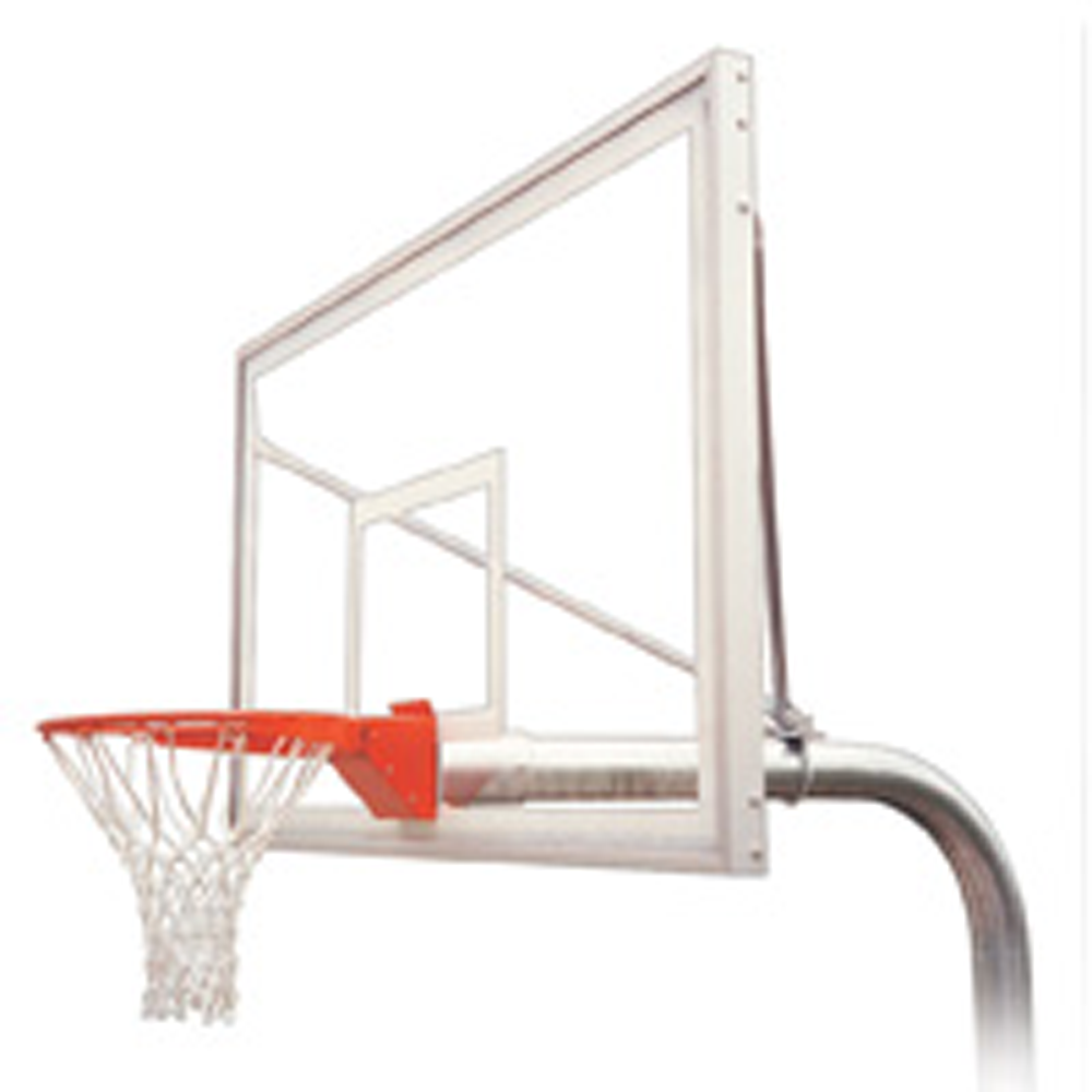 First Team Basketball System RuffNeck Supreme EXT 60” offset Direct Bury with 36" x 72" Acrylic Backboard