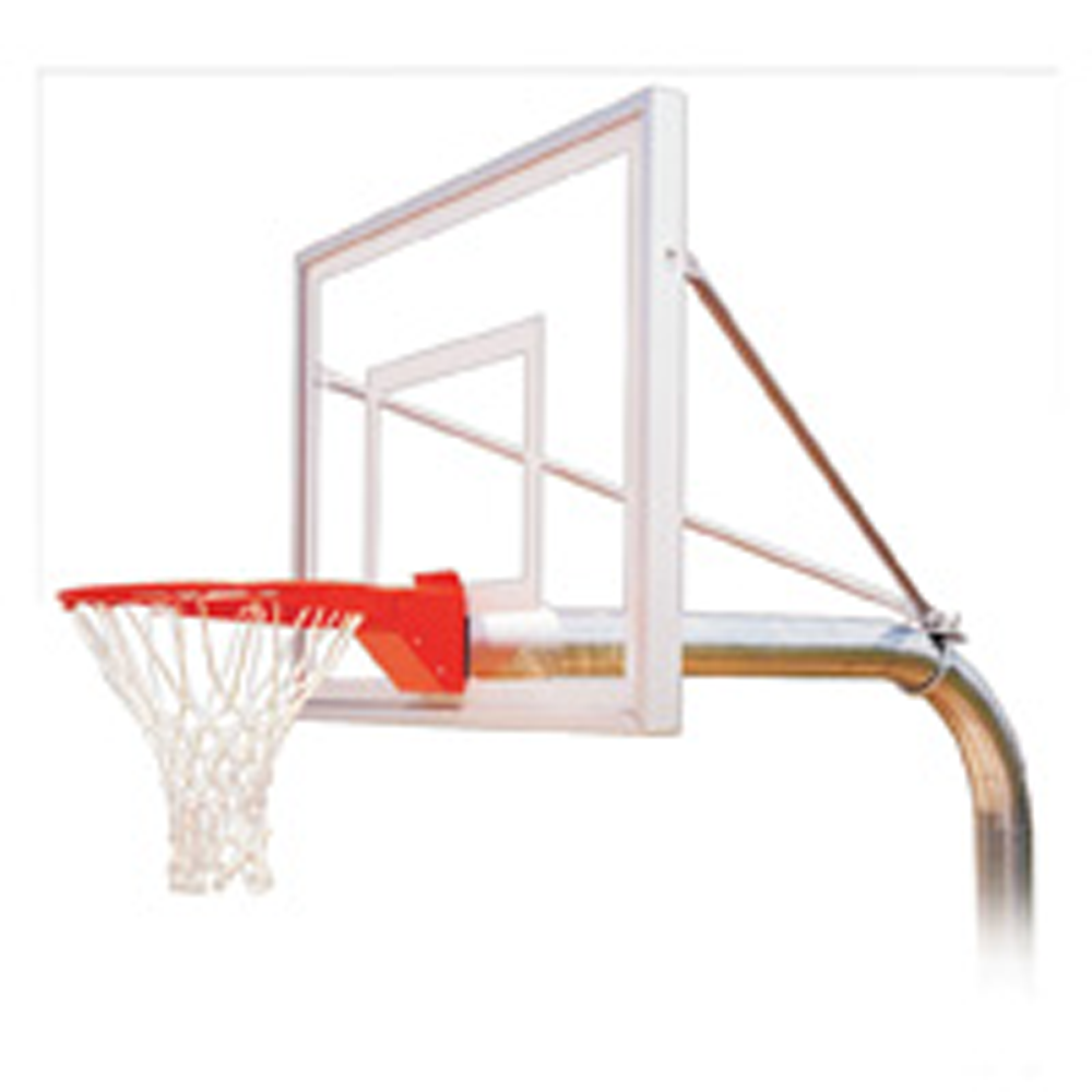 First Team Basketball System RuffNeck III EXT 60” offset Direct Bury with 36" x 54" Acrylic Backboard