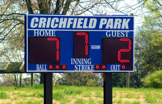 Varsity Scoreboard Baseball Softball 3314-22 8' X 4' Outdoor with Wireless Remote Control