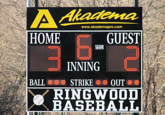 Varsity Scoreboard Baseball Softball 3314-22 8' X 4' Outdoor with Wireless Remote Control