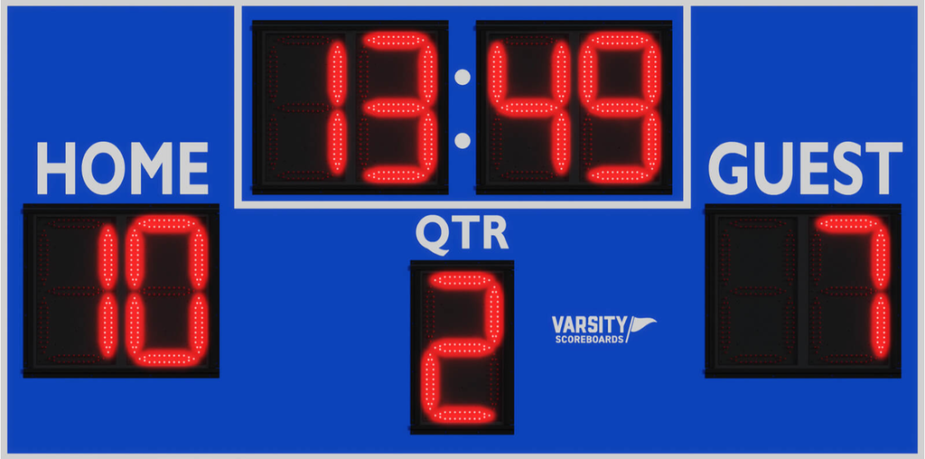 Varsity Scoreboard Football System 7430-22 8' X 4' Outdoor with Wireless Remote Control