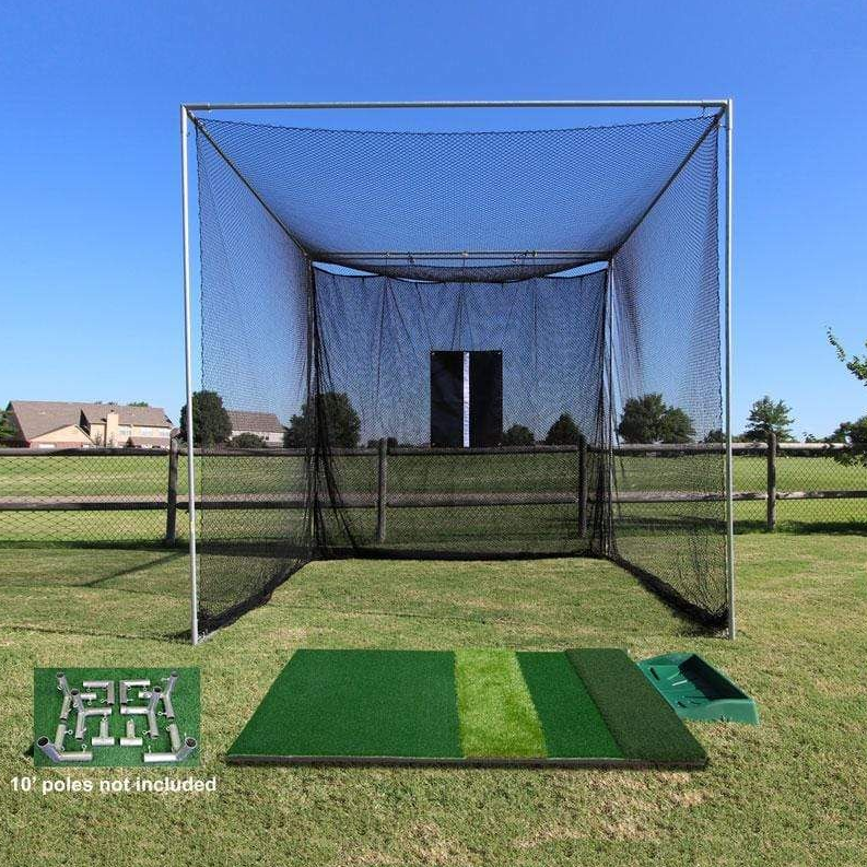 Cimarron Sports Masters Ultimate GP1 Golf Bundle 10 x 10 x 10 with 1 1/4” Steel Corners 10' Poles not Included