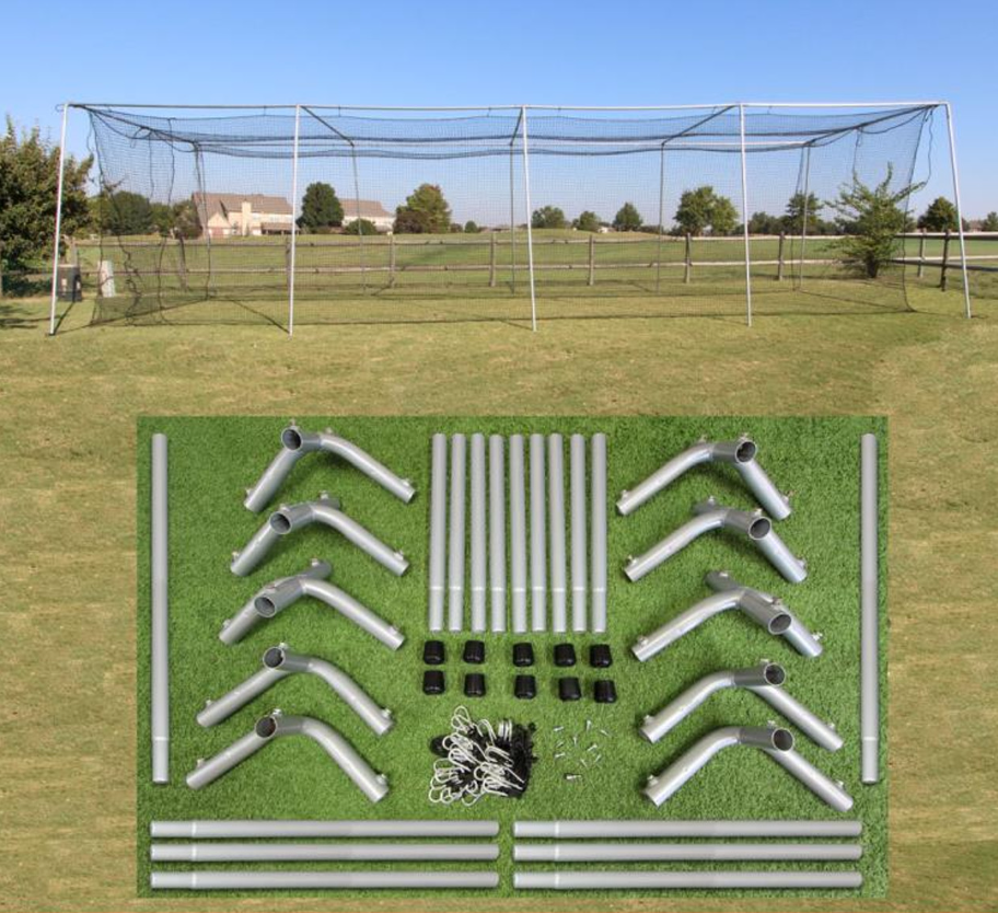 Cimarron Sports #24 Batting Cage and Frame Corner Kit Only 10' Poles Not Included