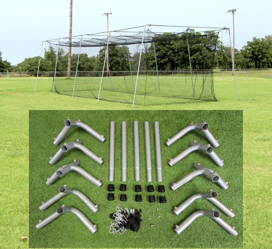 Cimarron Sports #24 Batting Cage and Frame Corner Kit Only 10' Poles Not Included