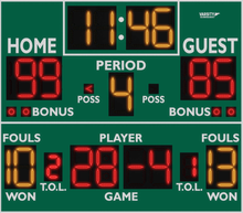 Load image into Gallery viewer, Varsity Scoreboard Basketball System 2240-22 Indoor 8&#39; X 7&#39;