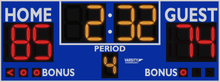 Load image into Gallery viewer, Varsity Scoreboard Basketball System 2236-22 Indoor 8&#39; X 3&#39;