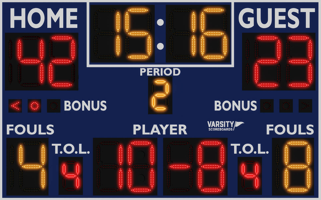 Varsity Scoreboard Basketball System 2246-22 Indoor 8' X 5'