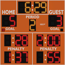 Load image into Gallery viewer, Varsity Scoreboard Hockey 1240-22 8&#39; X 8&#39; Indoor with 15” Led Digits