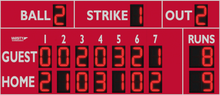 Load image into Gallery viewer, Varsity Scoreboard Baseball Softball 3316-22 15&#39; X 6&#39; 6&quot; Outdoor with Wireless Remote Control