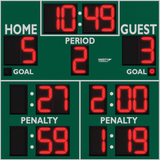 Varsity Scoreboard Hockey 1342-22 8' X 8' Outdoor Including Penalty Timers